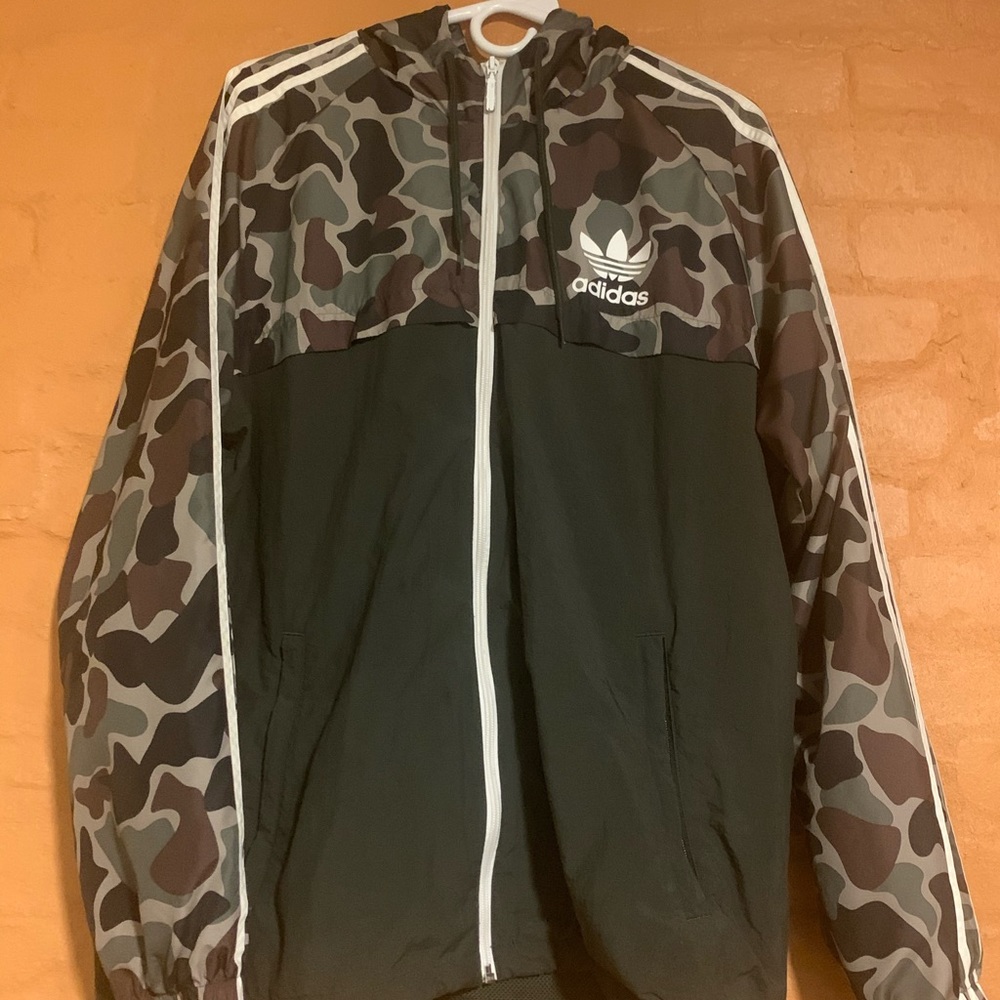 Adidas camo windbreaker